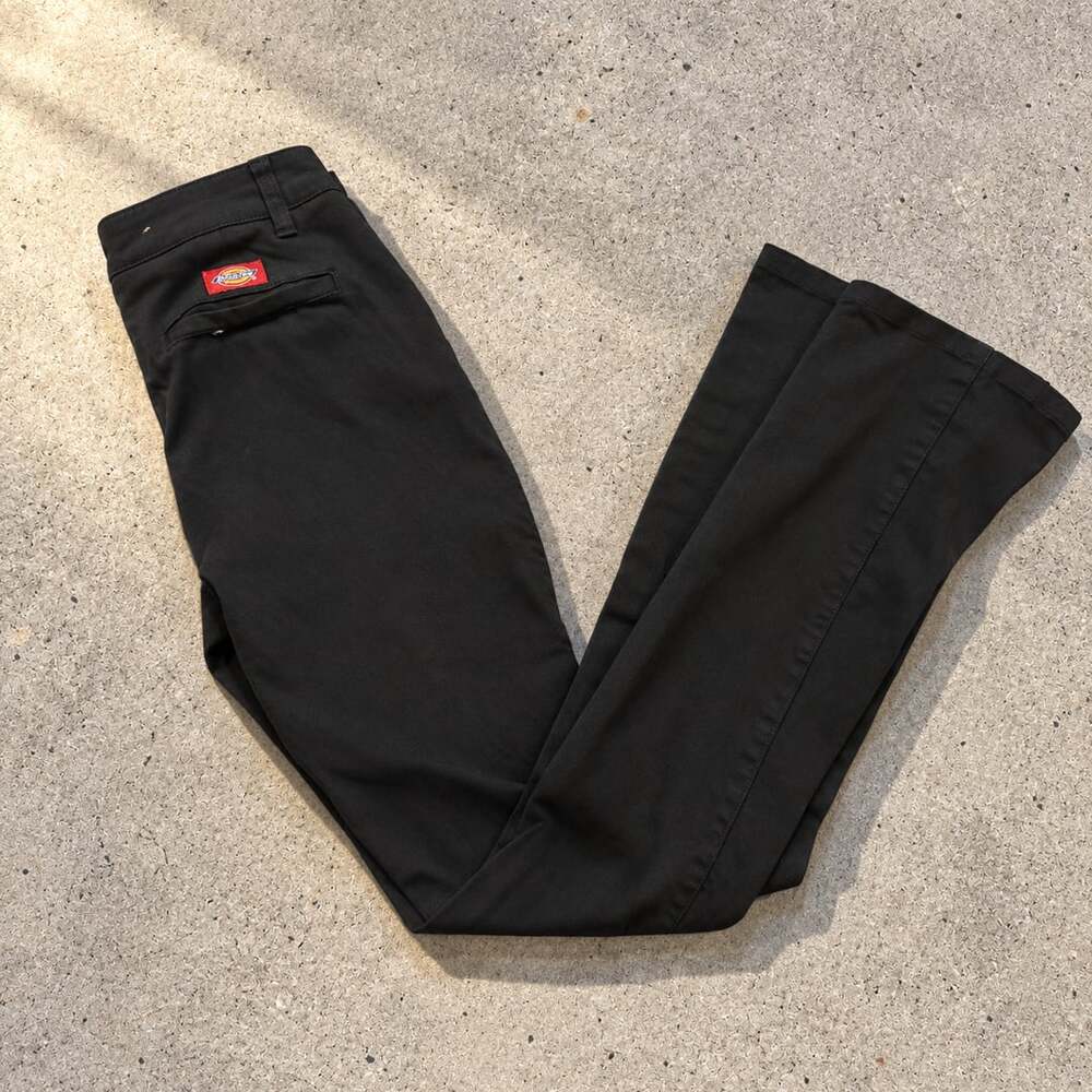 Dickies Women's Flat Front Stretch Twill Pant Black Size 1/25